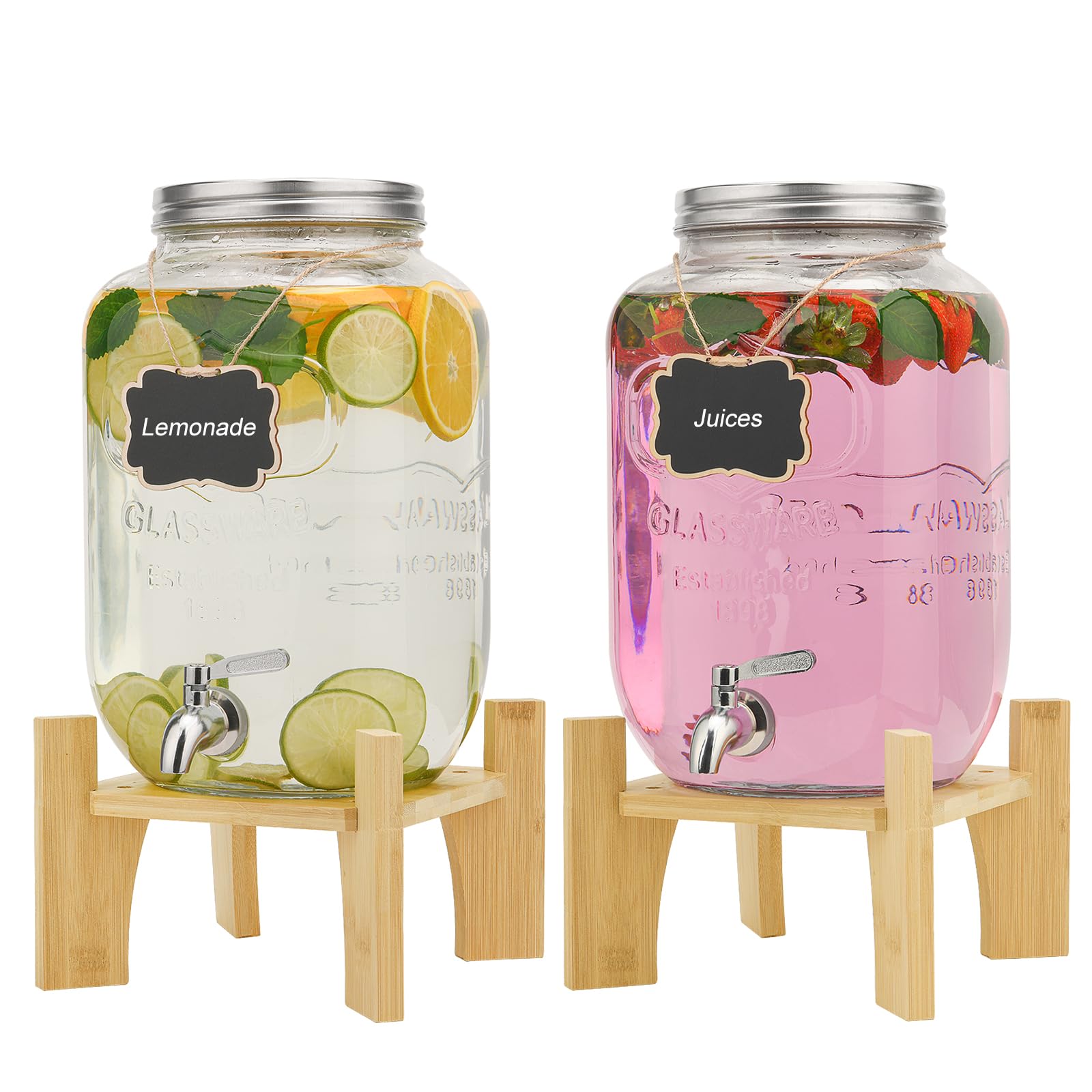 Getr?nkespender aus Glas mit Hahn