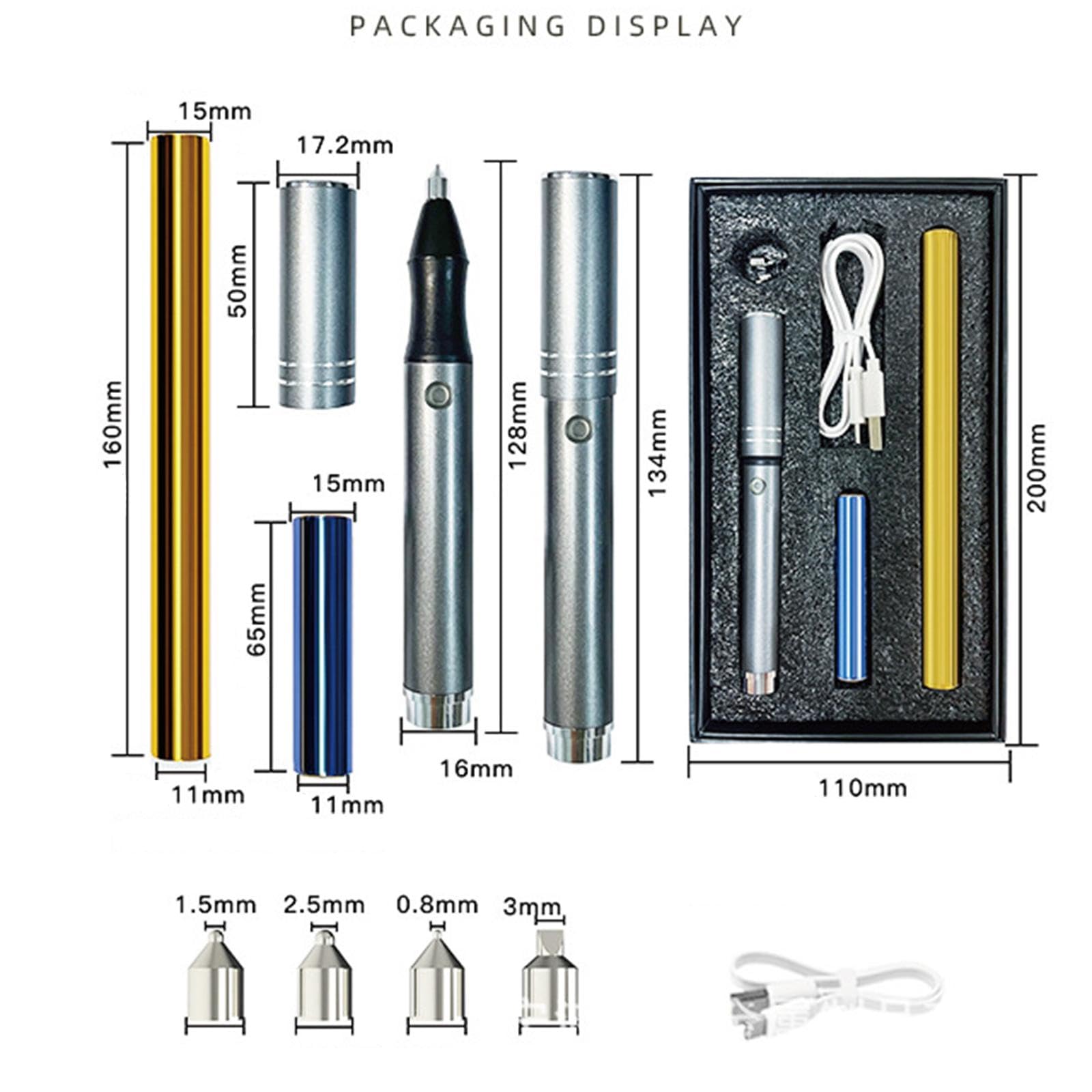 rockible Kit de Scrapbooking avec Stylo à Transfert Thermique USB et 4 Pointes pour Vos créations DIY, Gris