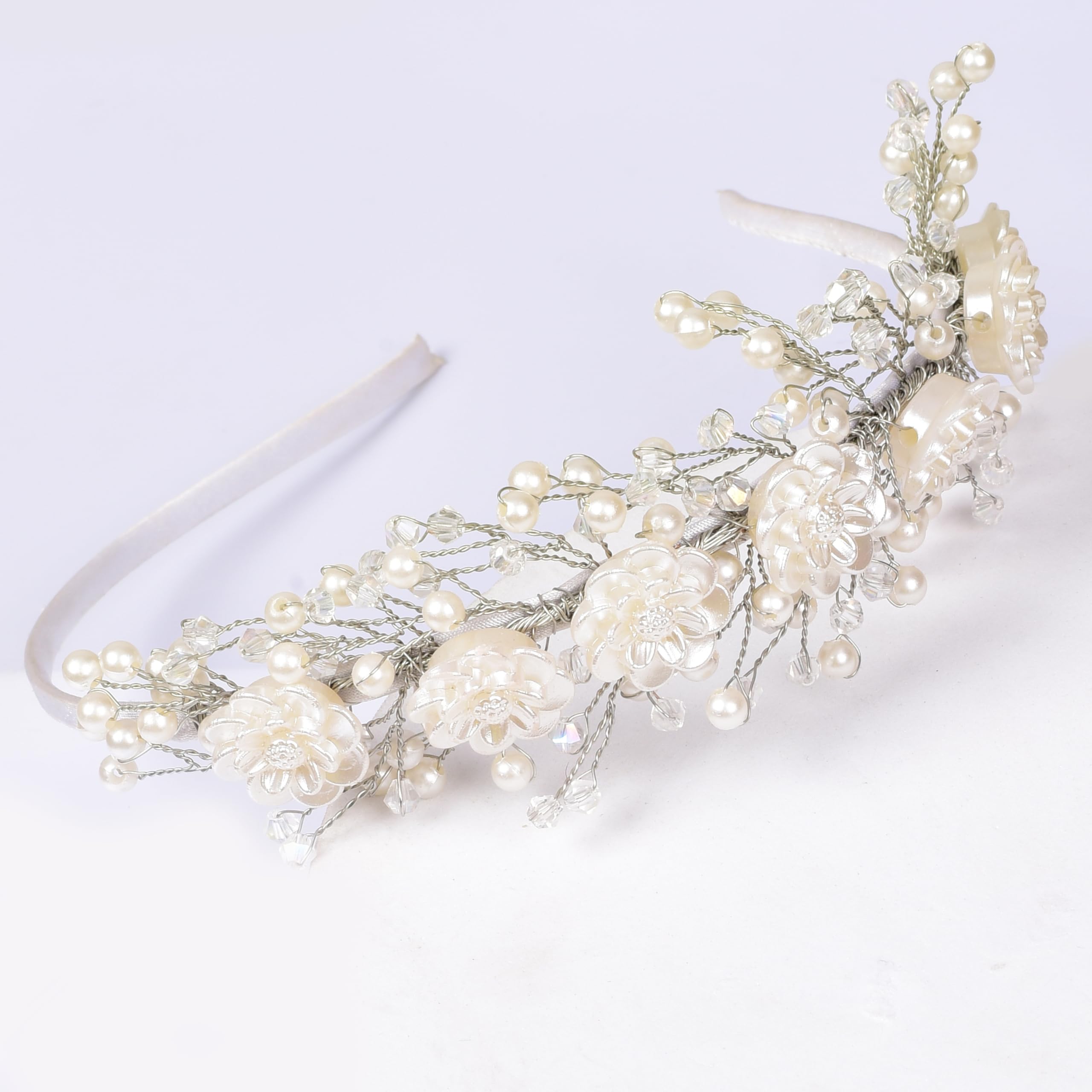 matkooz Pearl Hair Band Handmade Trendy Hairbands | Wedding, Party Headbands | Hair Accessories-picture-48
