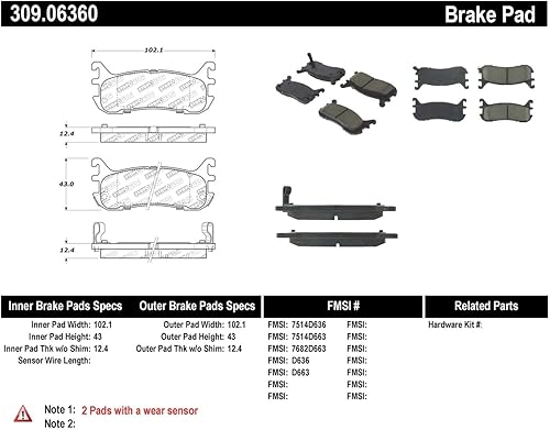 Miniatura 2 de StopTech 309.06360 Pastillas de Freno Sport con Cuñas y Herrajes