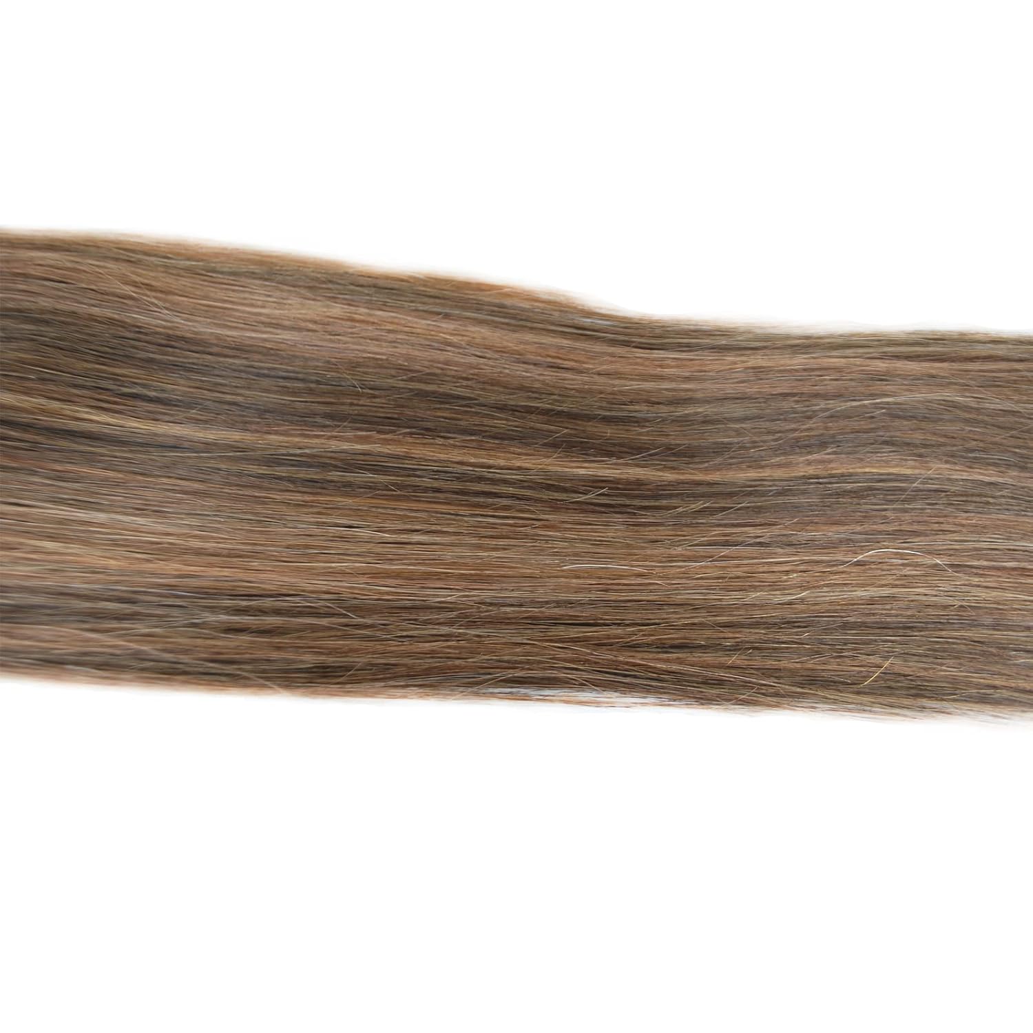 Human Hair Clip in Extensions Black Brown Blonde Straight 18 20 22" 100gm (20", 4/30#-Brown highlighted with Auburn)