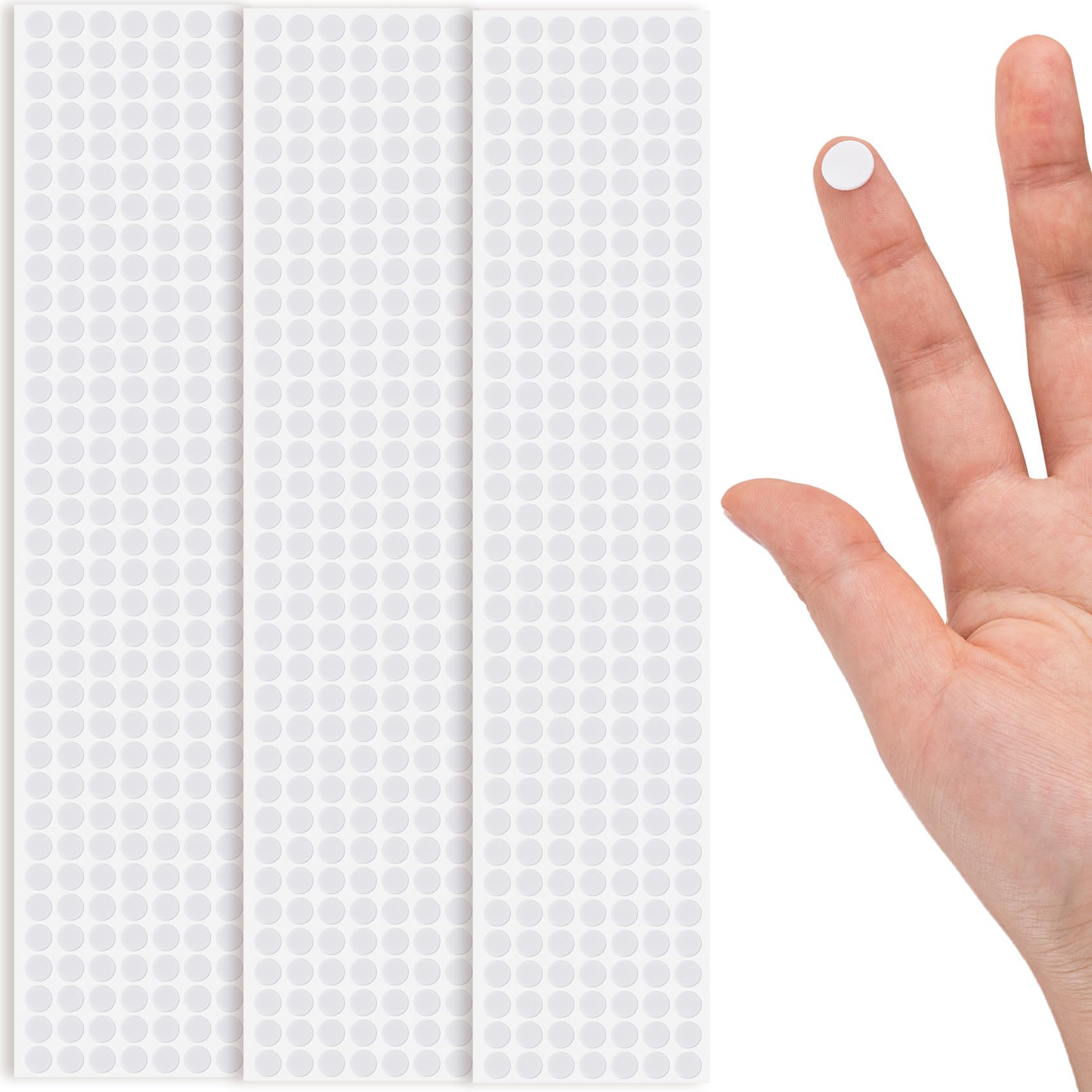 Autocollants ronds en mousse EVA SmallCat 10 mm blanc pour meuble et tiroir x735