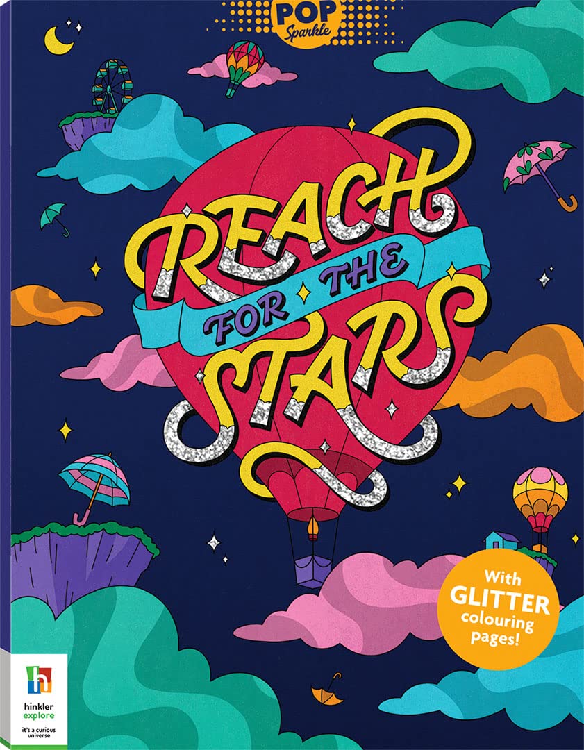 HinklerPop Sparkle Reach for The Stars Colouring Book