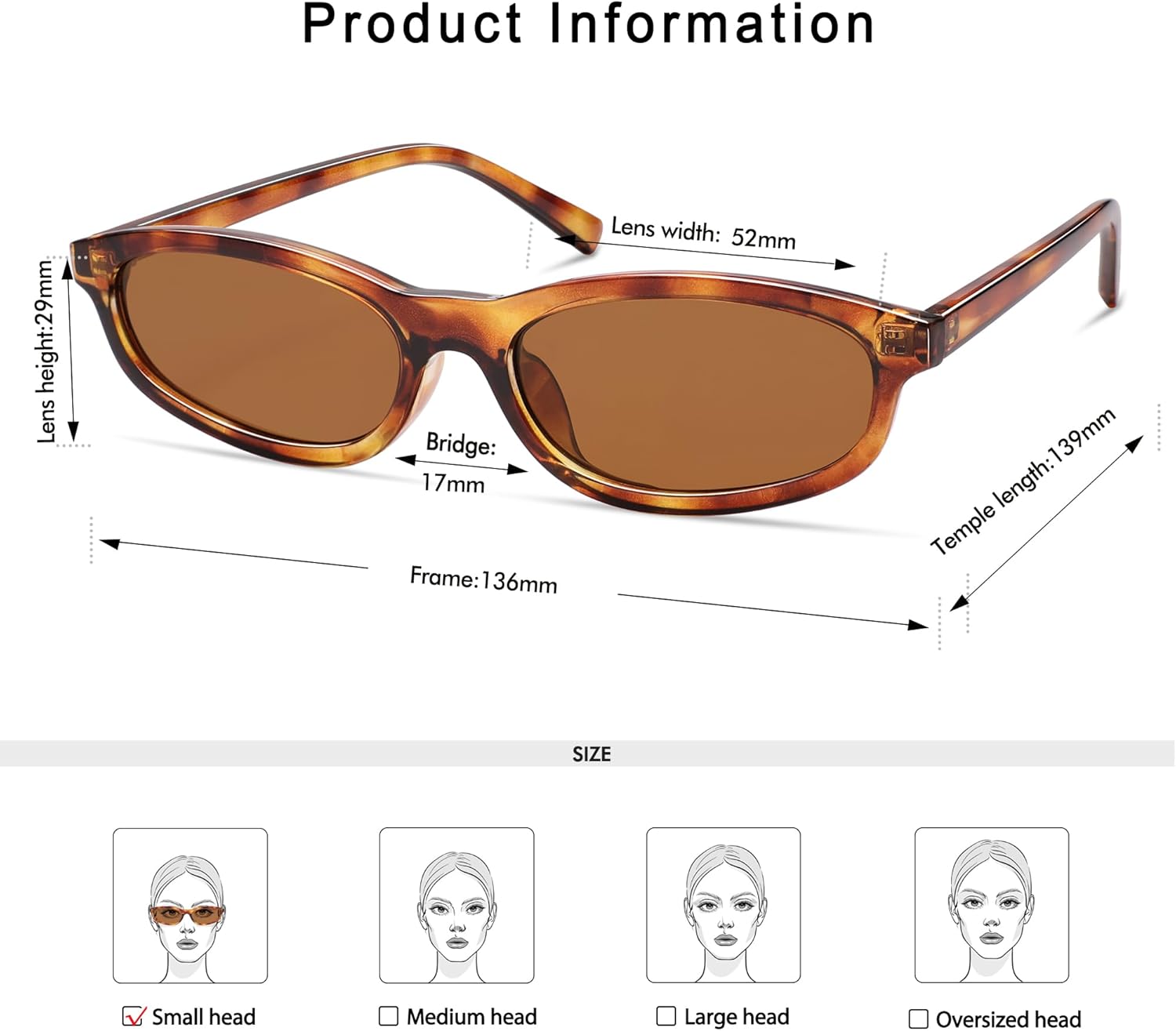 Retro Small Cat eye Sunglasses for Women Rectangle Oval Men Vintage 90s Narrow Skinny Glasses AP3732 - Image 4