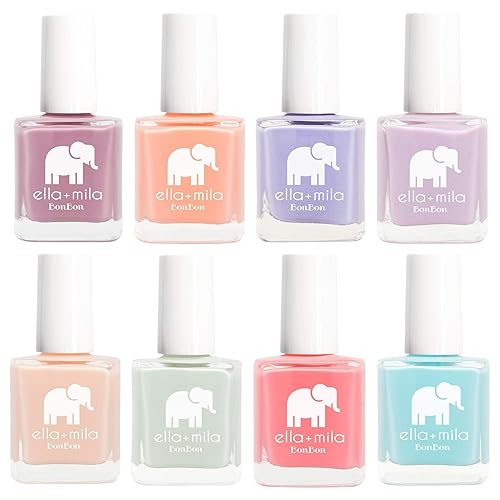 ella+mila Juego de esmaltes de uñas profesionales – Esmalte de uñas de secado rápido – Kit de esmalte de uñas de larga duración y resistente al