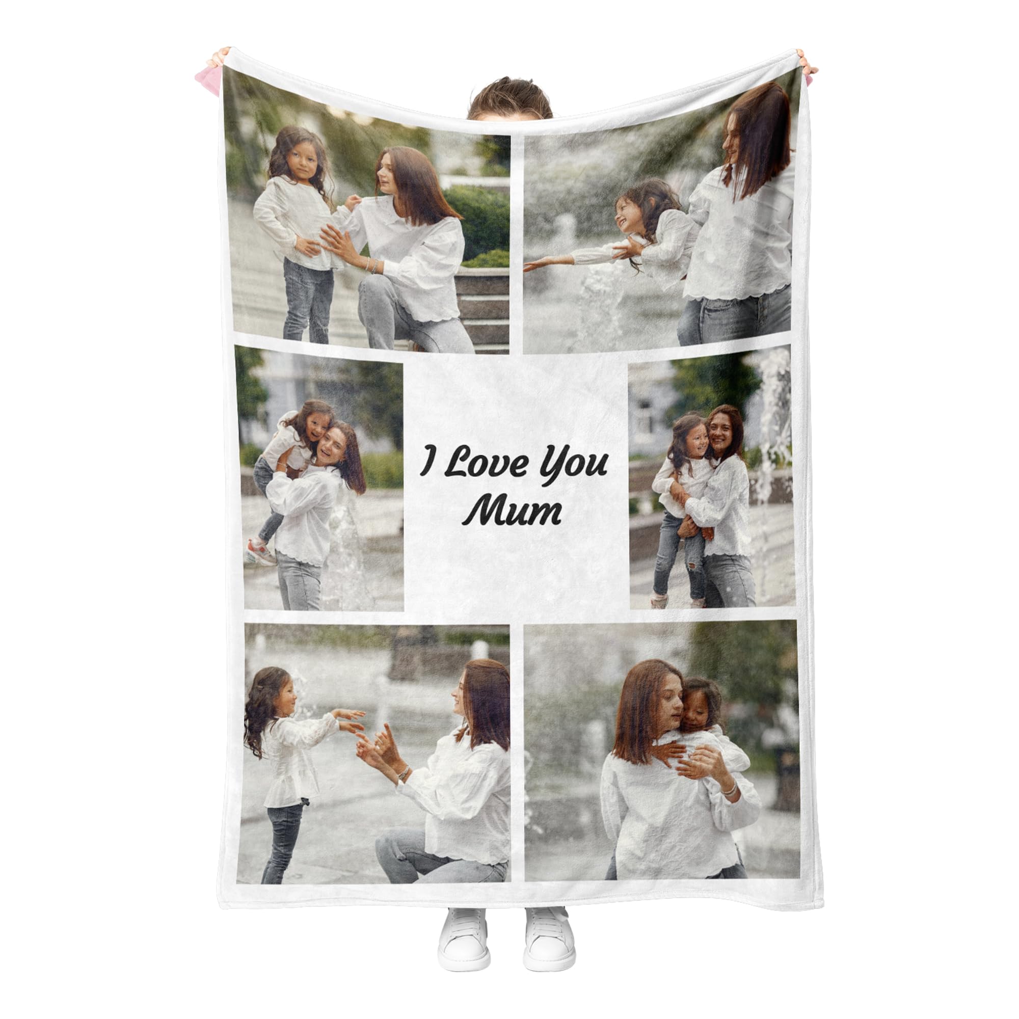 Print Maniacs Women's 6A Photo Personalised Anniversary Blanket, Custom Photo Blanket For Couples, Romantic Gifts For & Men, Customised Throw Blanket With Photos, Personalised Birthday For Adults, Him & Her