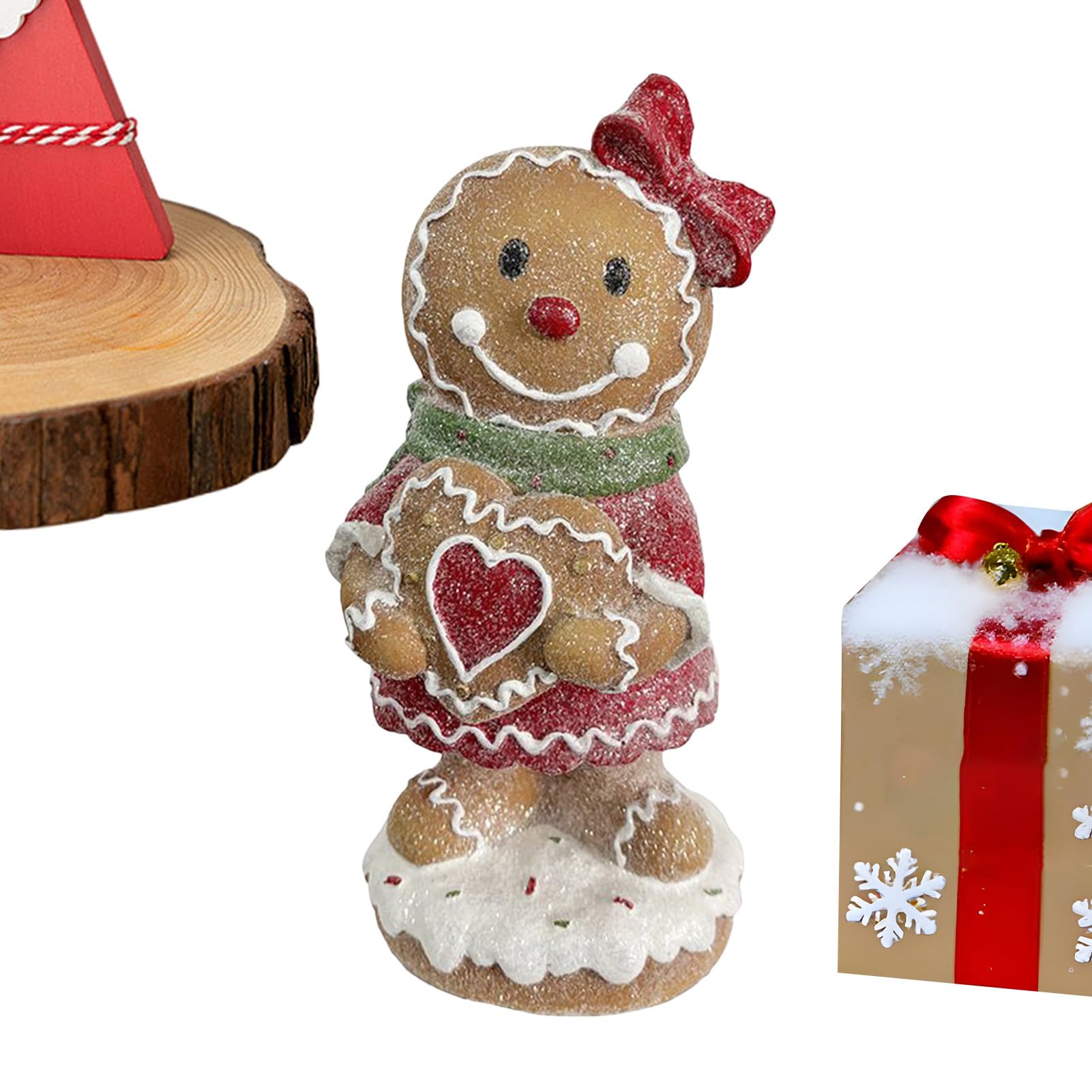 Figurine de Noël bonhomme en pain d'épices en résine