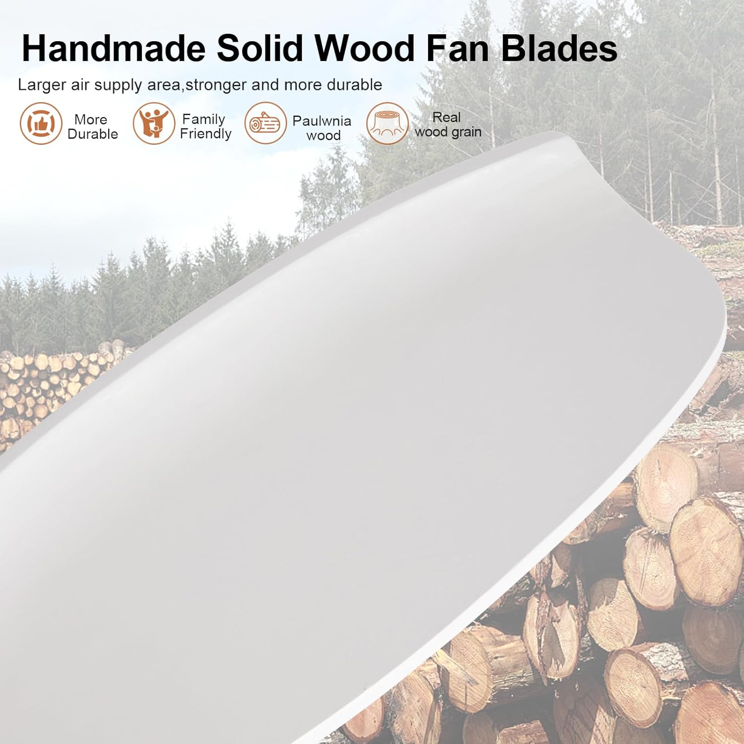 KBZZ Size 42 Inch Color White Gold Ceiling Fans with Lights and Remote, 3 Blade Wood Ceiling Fan with Light, Dimmable, Memory Function, Reversible DC Motor, Modern Indoor Outdoor Ceiling Fans for Patios Bedroom