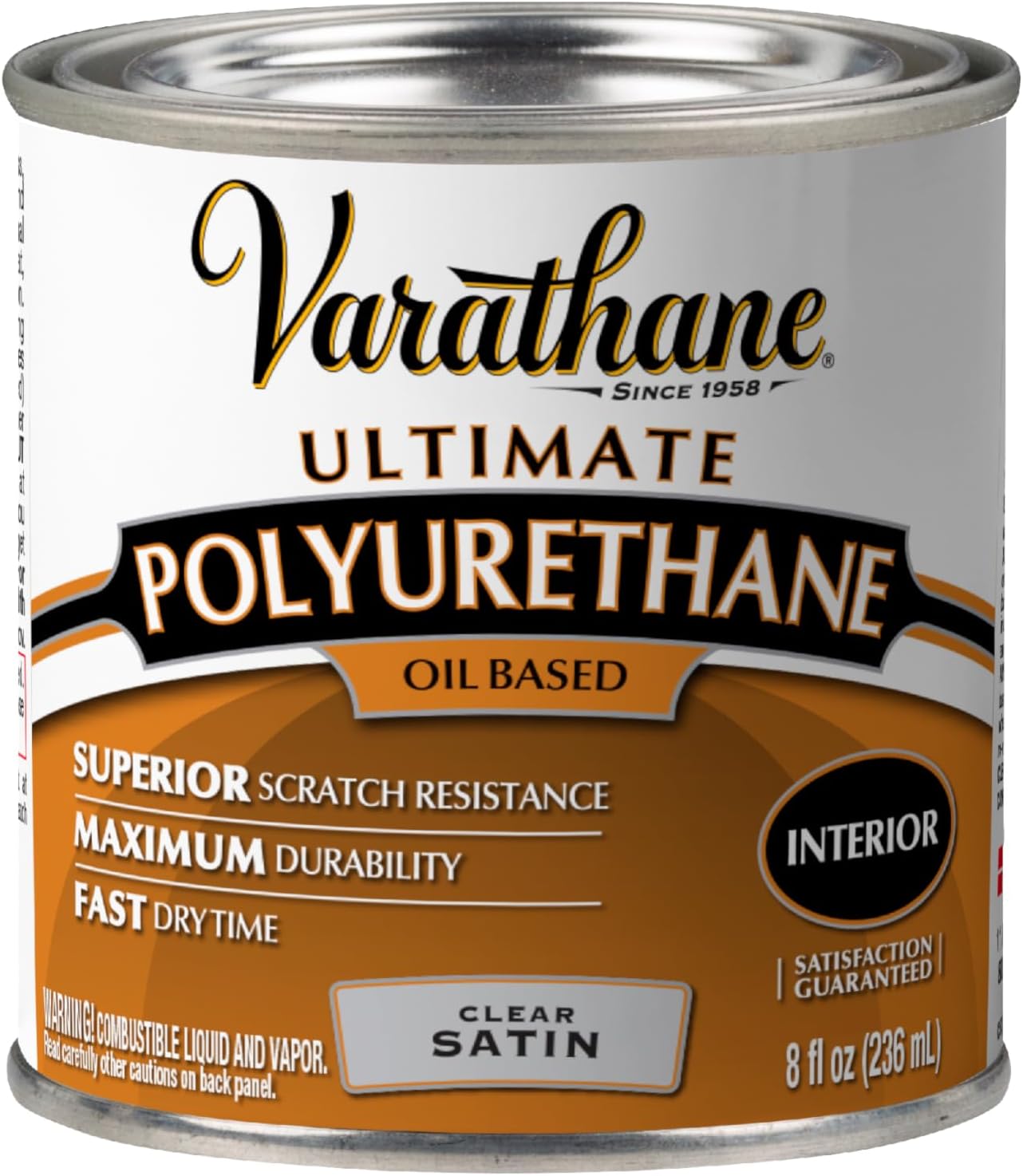 9161H Oil-Based Ultimate Polyurethane, Half Pint, Satin Finish