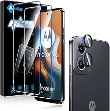 Tempered Glass Film for Motorola Moto G34 5G with Camera Lens Protection [2+1 Pieces], 0.33 mm Ultra Clear [9H Hardness Anti-Scratch] Screen Protector Film