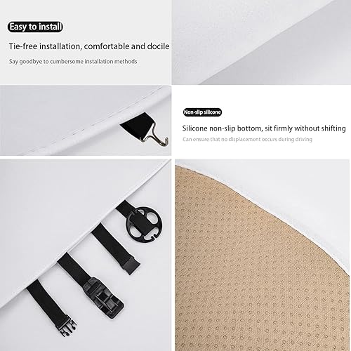 Miniatura 4 de Fundas protectoras para asiento de automóvil, funda de cojín para asiento delantero y trasero del conductor, para el juego de fundas de asiento