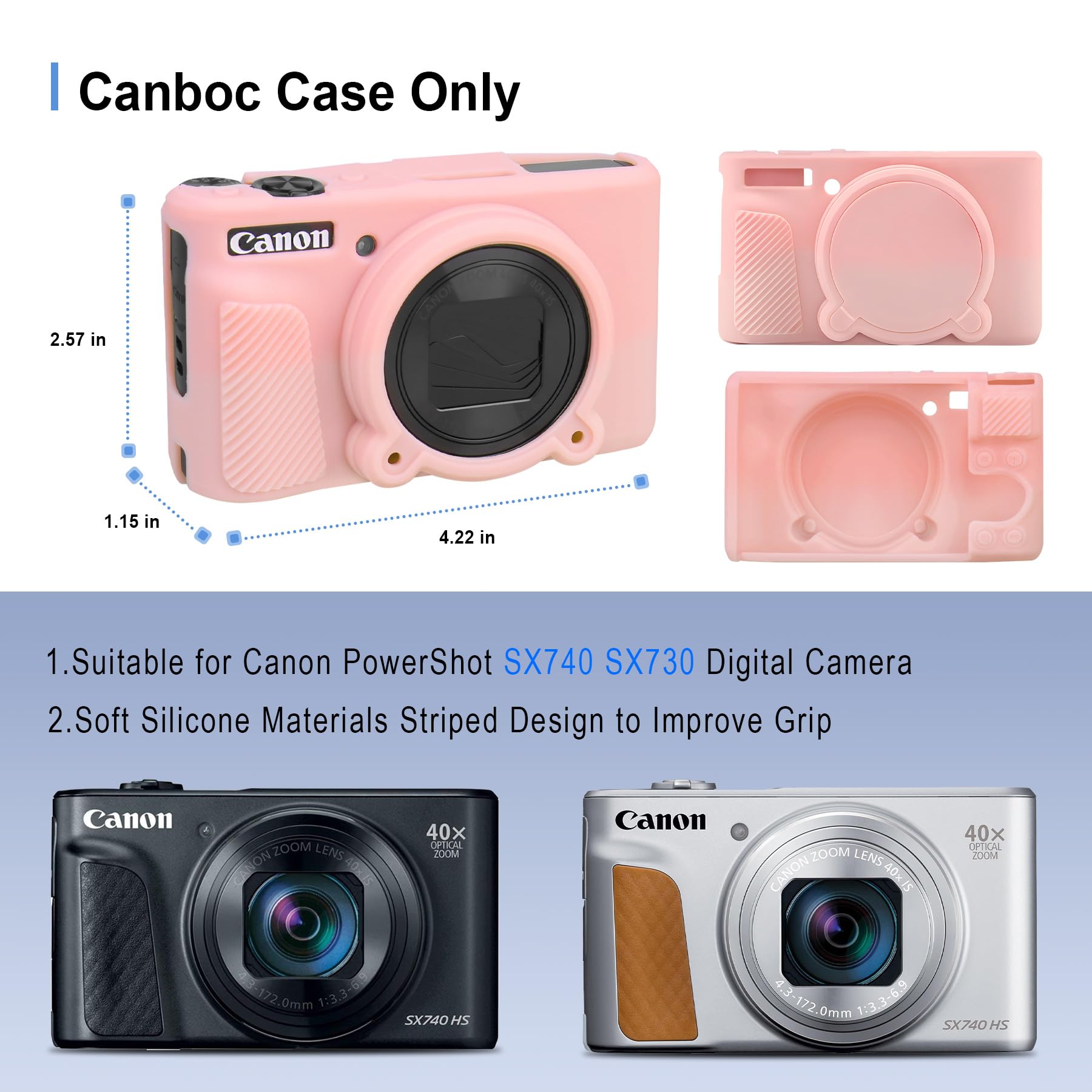 Amazon.com : Canboc Camera Silicone Case for Canon PowerShot SX740
