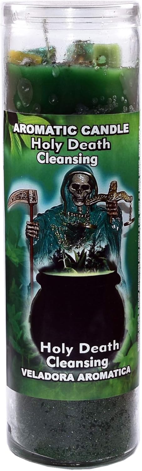 3 Pieces Candles Cocktail VELADORA HOLY Death Cleansing- Santa Muerte LIMPIAS