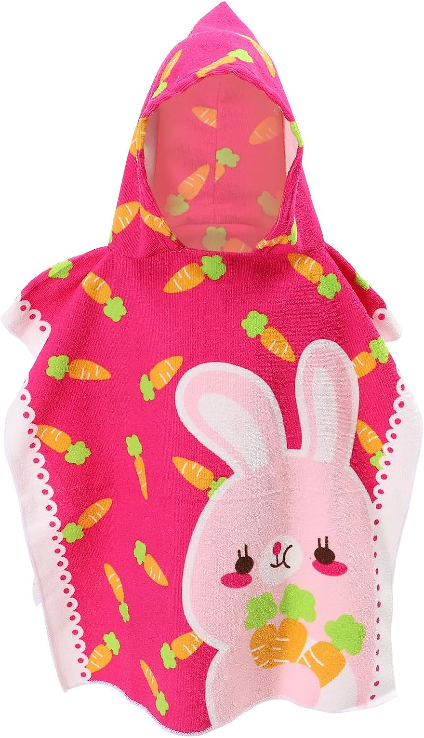 TIDTALEO Hooded Bath Towel Cape Cartoon Soft Hooded Beach Towel for Boys and Pool Use