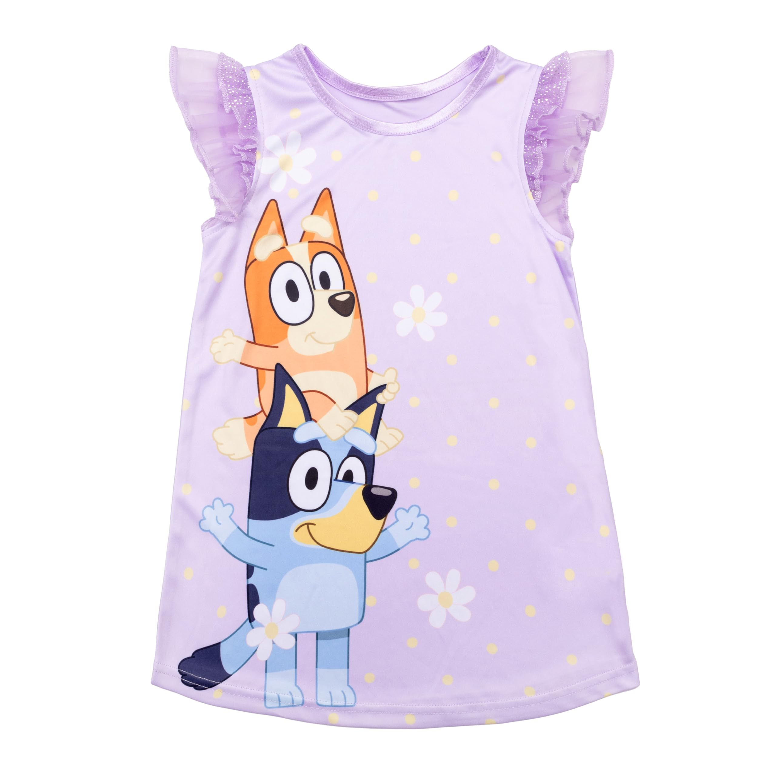 Bluey Girls Nightgown Fantasy Gown Comfortable Sleepwear Soft Cute Pajamas for Kids