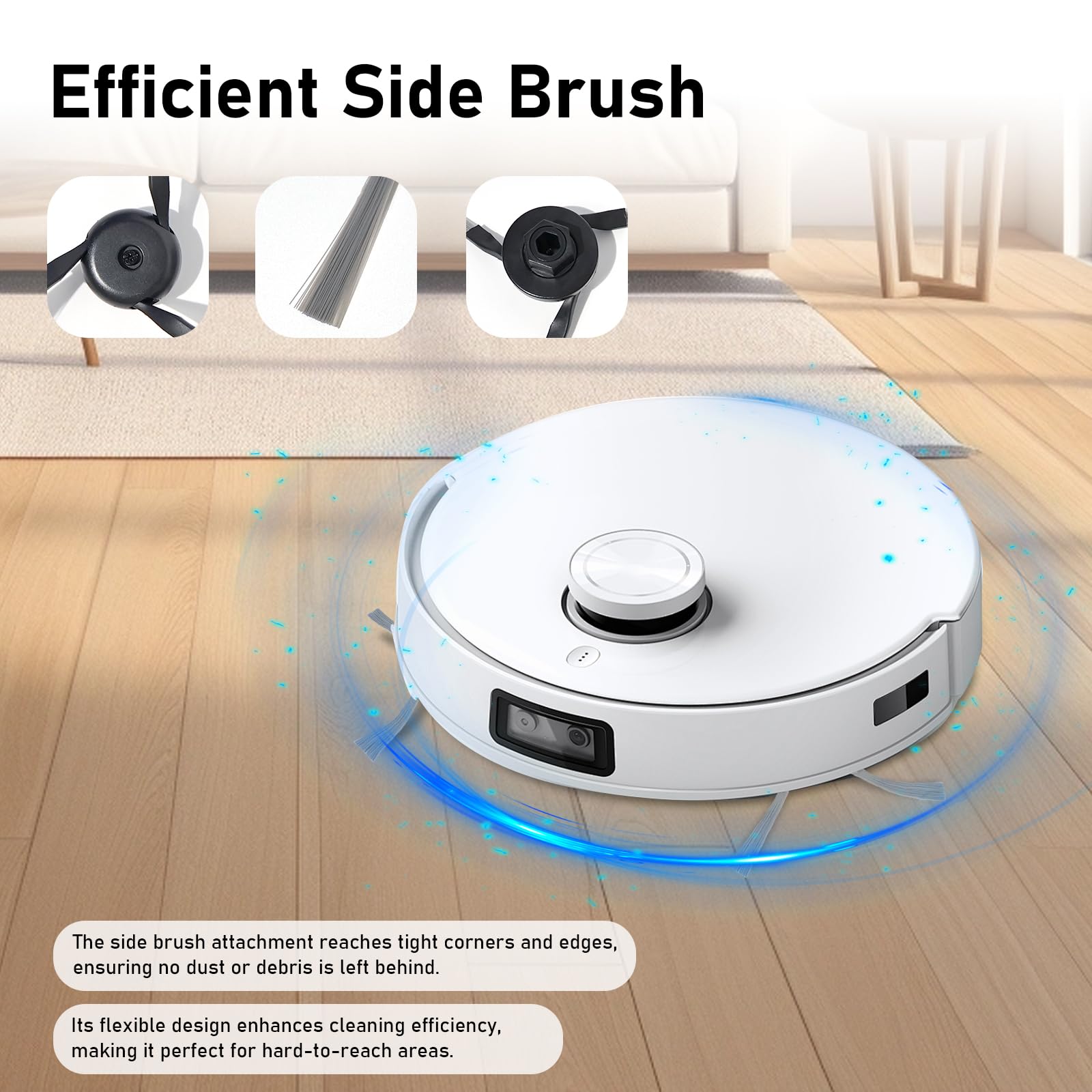 DianSung Accessoires Pour Dreame L20 Ultra / L30 Ultra /L20 Ultra Complete Robot Aspirateur, Pièce De Rechange Avec Brosse Rotative + 4 Chiffon + 2 Sac à Poussière + 4 Brosses Latérales + 2 Filtres