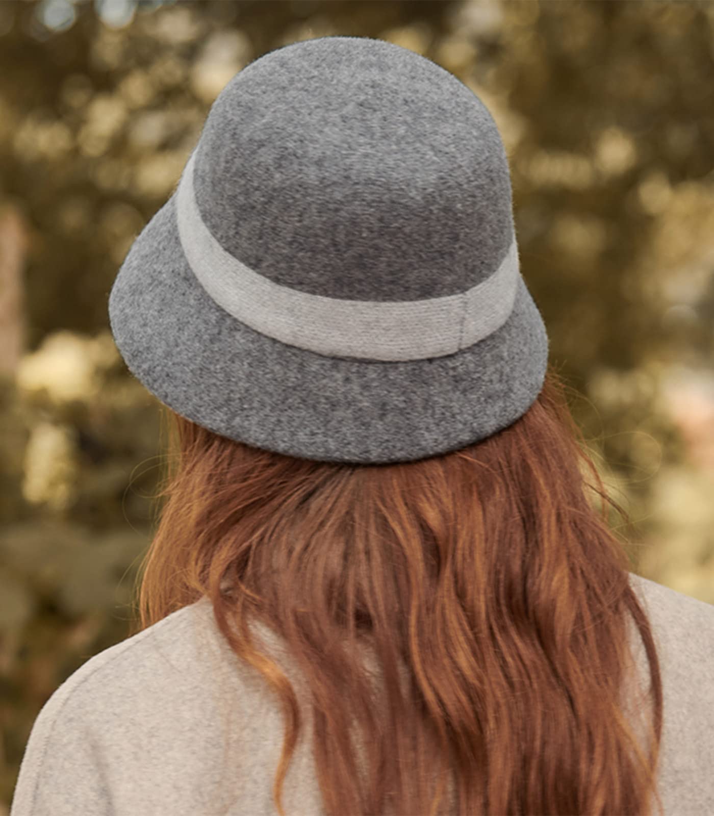 Adigaber Chapeau Cloche Femme Chapeau Melon 100% Laine Fedora Seau Élégant Chapeau Derby Chapeau Vintage Hiver