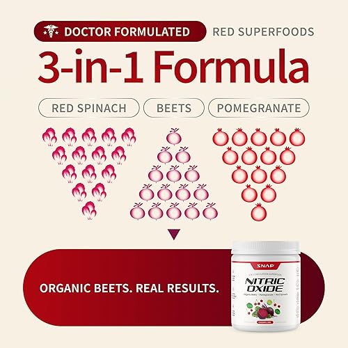 Vista 12 de Snap Supplements Polvo orgánico de óxido nítrico de raíz de remolacha, apoya la energía y la circulación saludable, 8.8 onzas