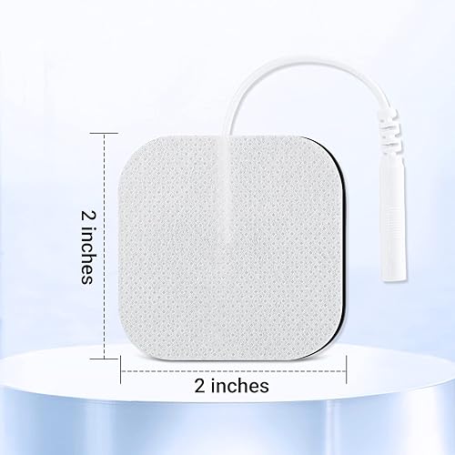 Miniatura 3 de TENS - 20 almohadillas de electrodos de unidad TENS de 2 x 4 pulgadas, almohadillas rectangulares de repuesto de electrodos autoadhesivos, parches