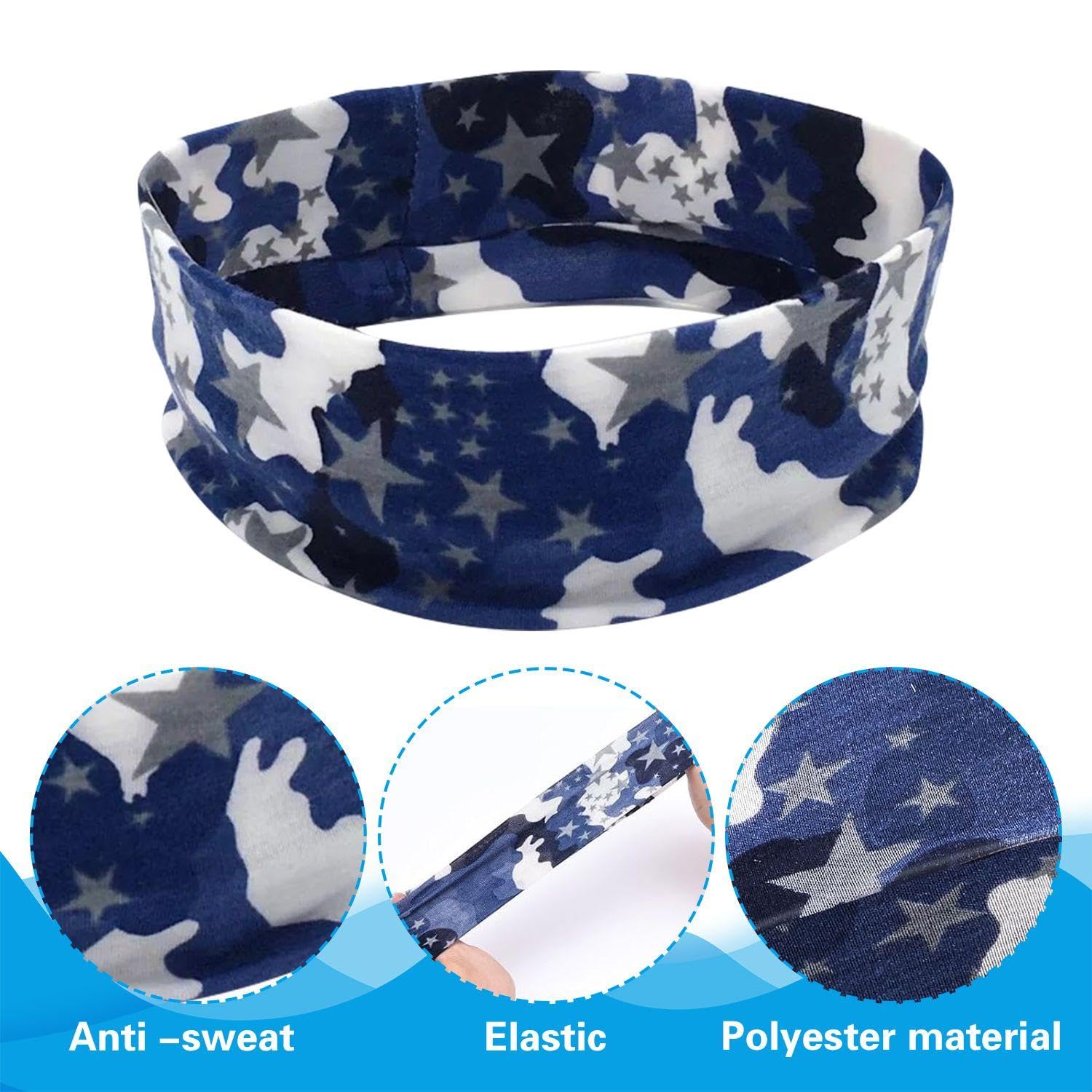 4 Bandeaux De Camouflage Et 4 Bandeaux Fins, Bandeaux De Sport, Bandeaux Élastiques, Bandeaux Doux Absorbant La Transpiration, Équipement De Sport.