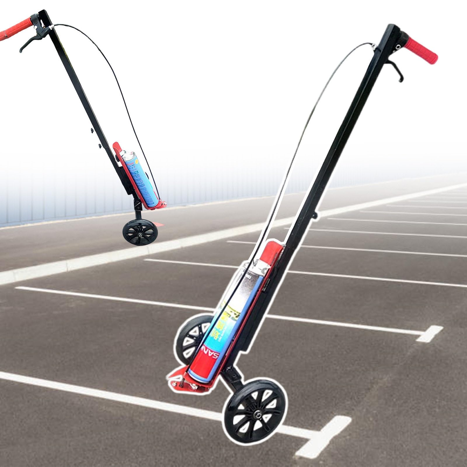 asdchZen Spray Line Marker Paint Applicator Wheel Transfer Marking Machine | Sports Pitches & Court Marking | For Drawing Straight Lines, Curves, Circles | Basketball Courts/Garages Marking,