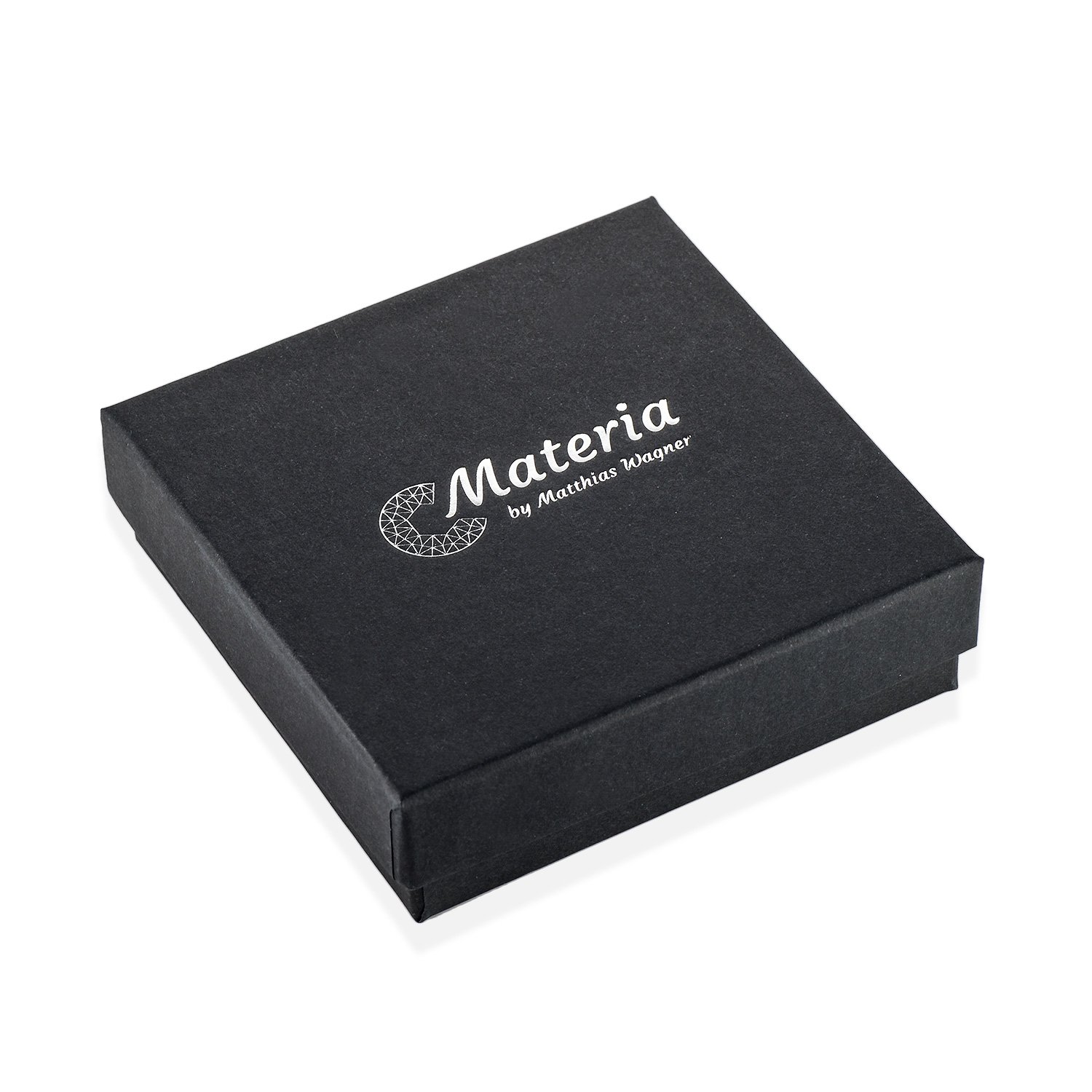 Damen Ohrringe Durchzieher 925 Silber Ohrhänger lang SO-382 | Echtsilber mit Edelstein Perlen in schwarz blau rot incl Geschenk-Box von MATERIA by Matthias Wagner