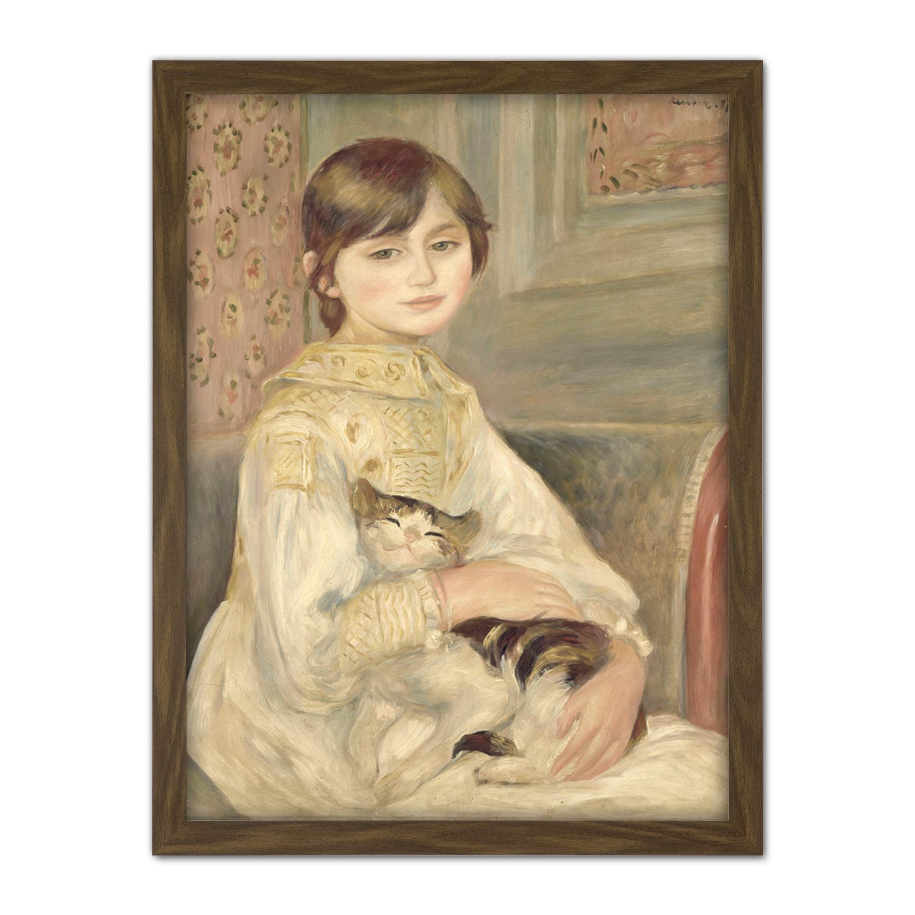Auguste Renoir Julie Manet Large Framed Art Print Poster Wall Decor 18x24