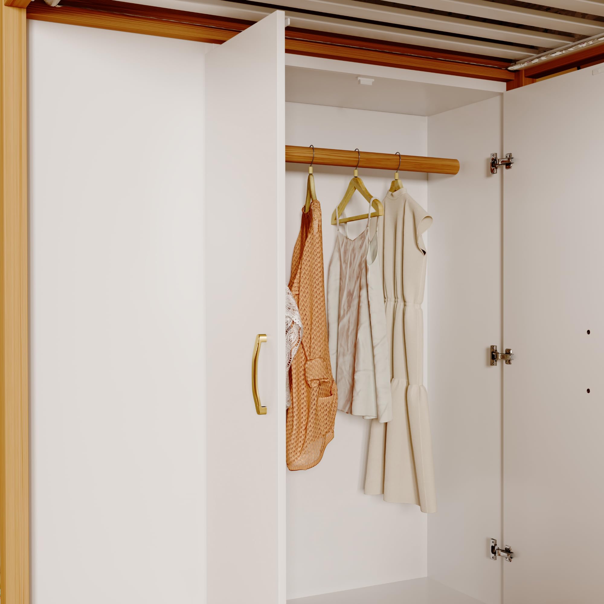 Azkoeesy Letto a soppalco singolo 90x200 cm - scala sicura/spazio di archiviazione/armadio/libreria/scrivania sul letto superiore - legno di pino - per bambini e ragazzi (naturale)