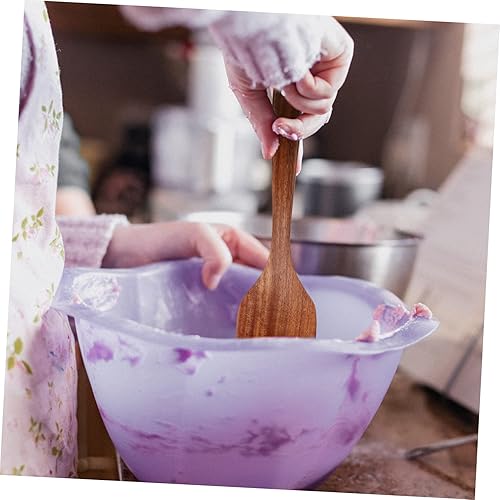 Miniatura 5 de GANAZONO 1 juego de cuchara de cocina de madera utensilio de cocina volteador ranurado chef sopa cucharón cucharón cucharas de madera utensilios