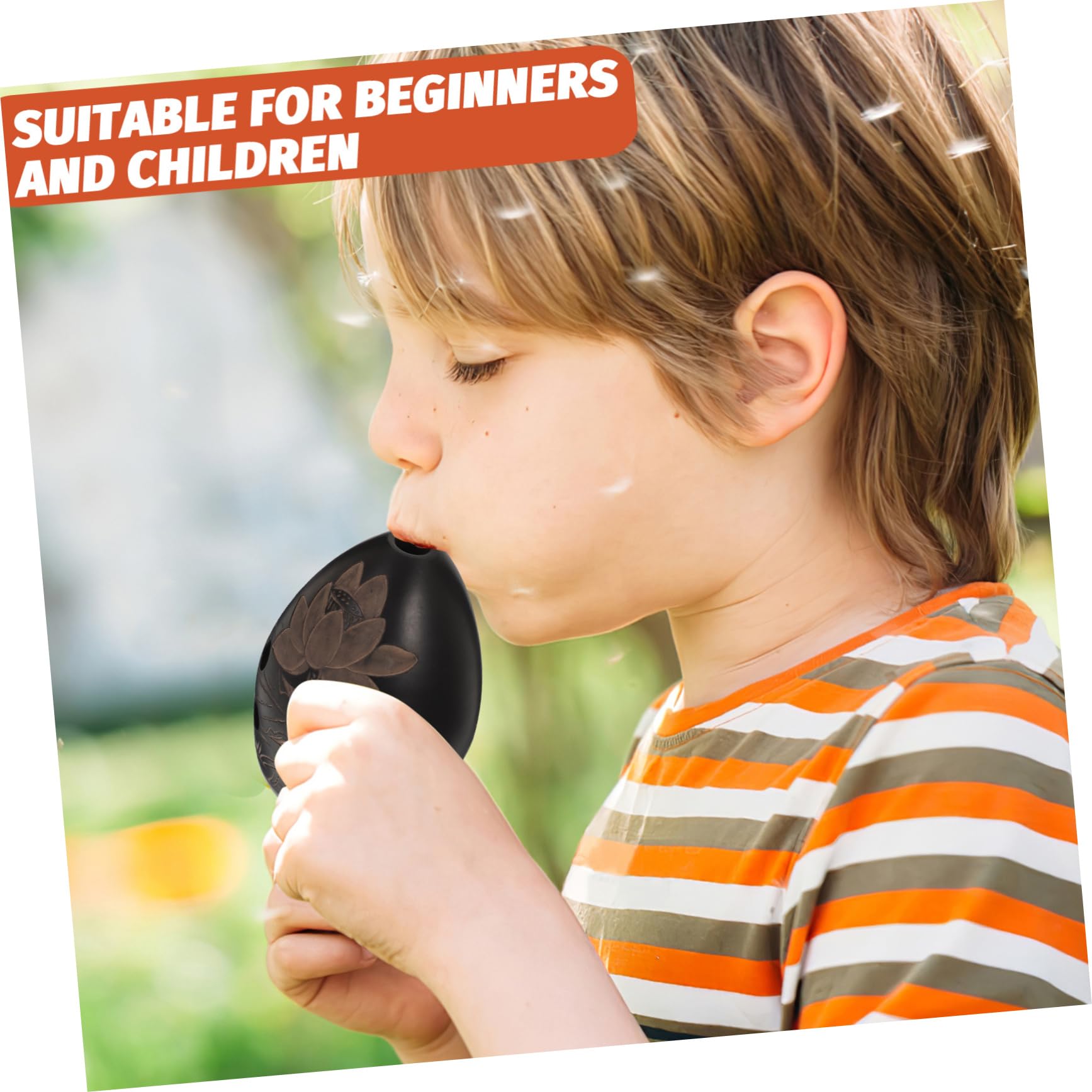 Toyvian Ocarina portable à 8 trous en céramique, en forme de poire - Pour débutants et enfants - Facile à apprendre avec son essentiel - Pour les cours de musique et les fêtes de famille
