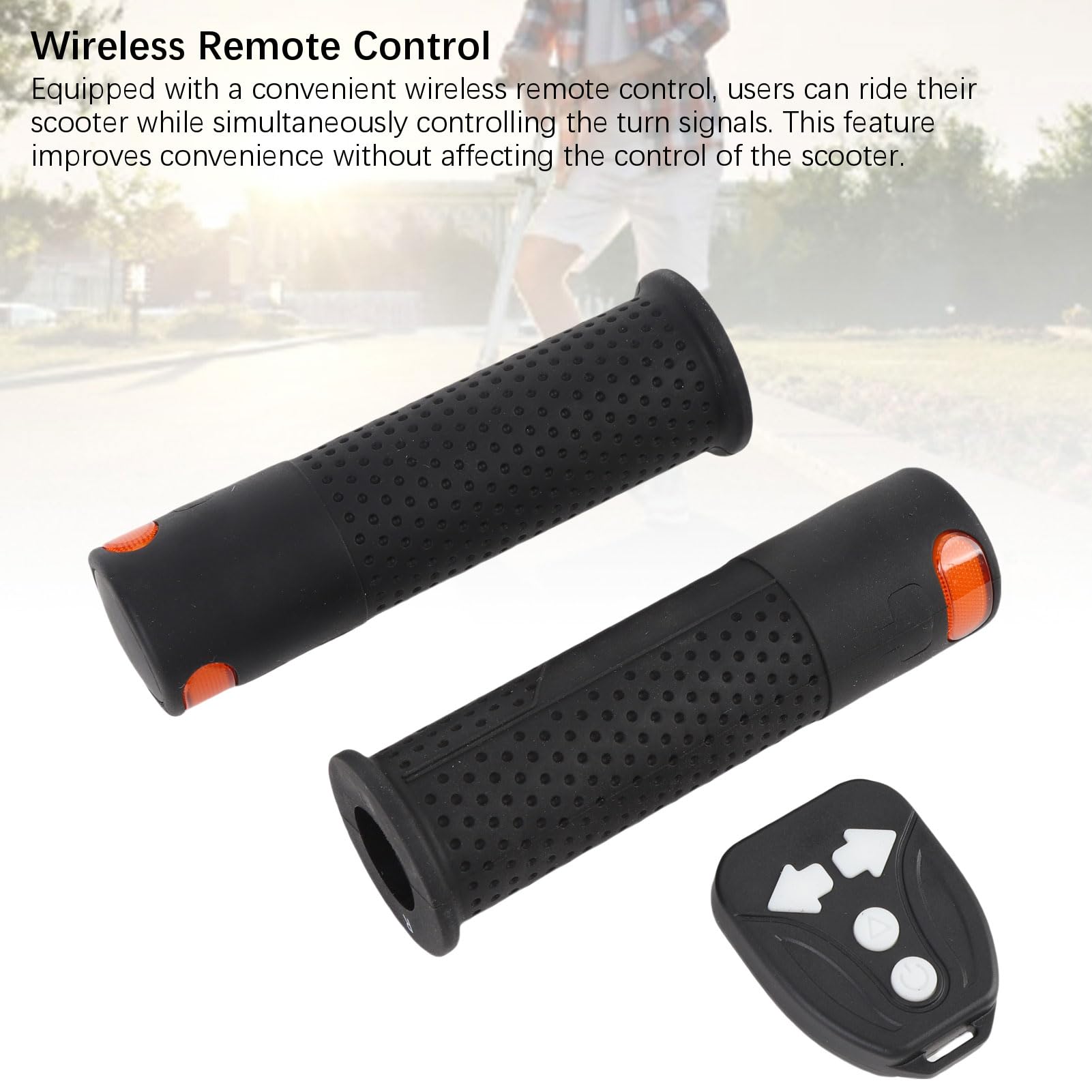 2er Pack Roller Lenker Griffe, Gummi Griff mit Drahtloser Fernbedienung