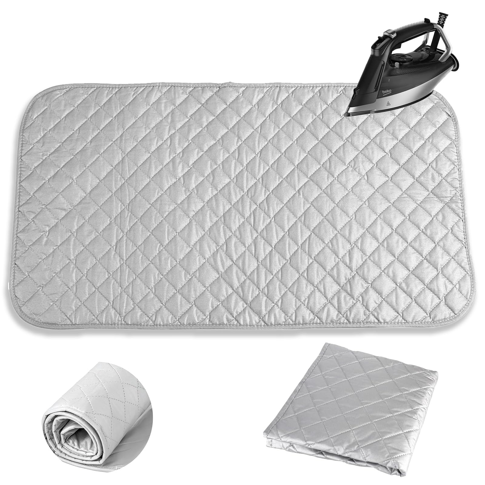 Tapis De Repassage Pliable – 45x85 Cm, Coton, Isolant Jusqu'à 200°C, Antidérapant, Pour Table Ou Voyage - 12