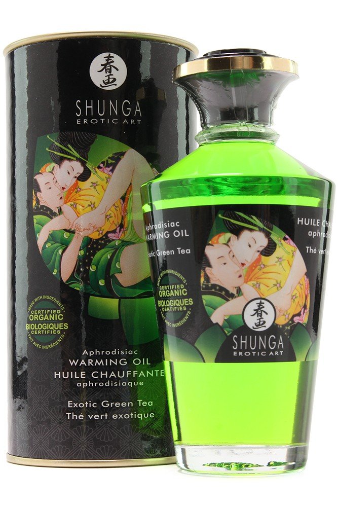 Shunga Exotic Green Tea Aphrodisiac Heating Oil