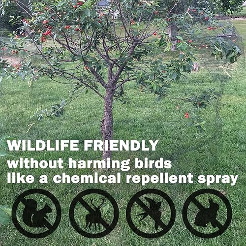 Miniatura 3 de POYEE Red de jardín para pájaros, red de jardín resistente de 13 x 50 pies que proporciona una mejor protección para verduras y árboles frutales,