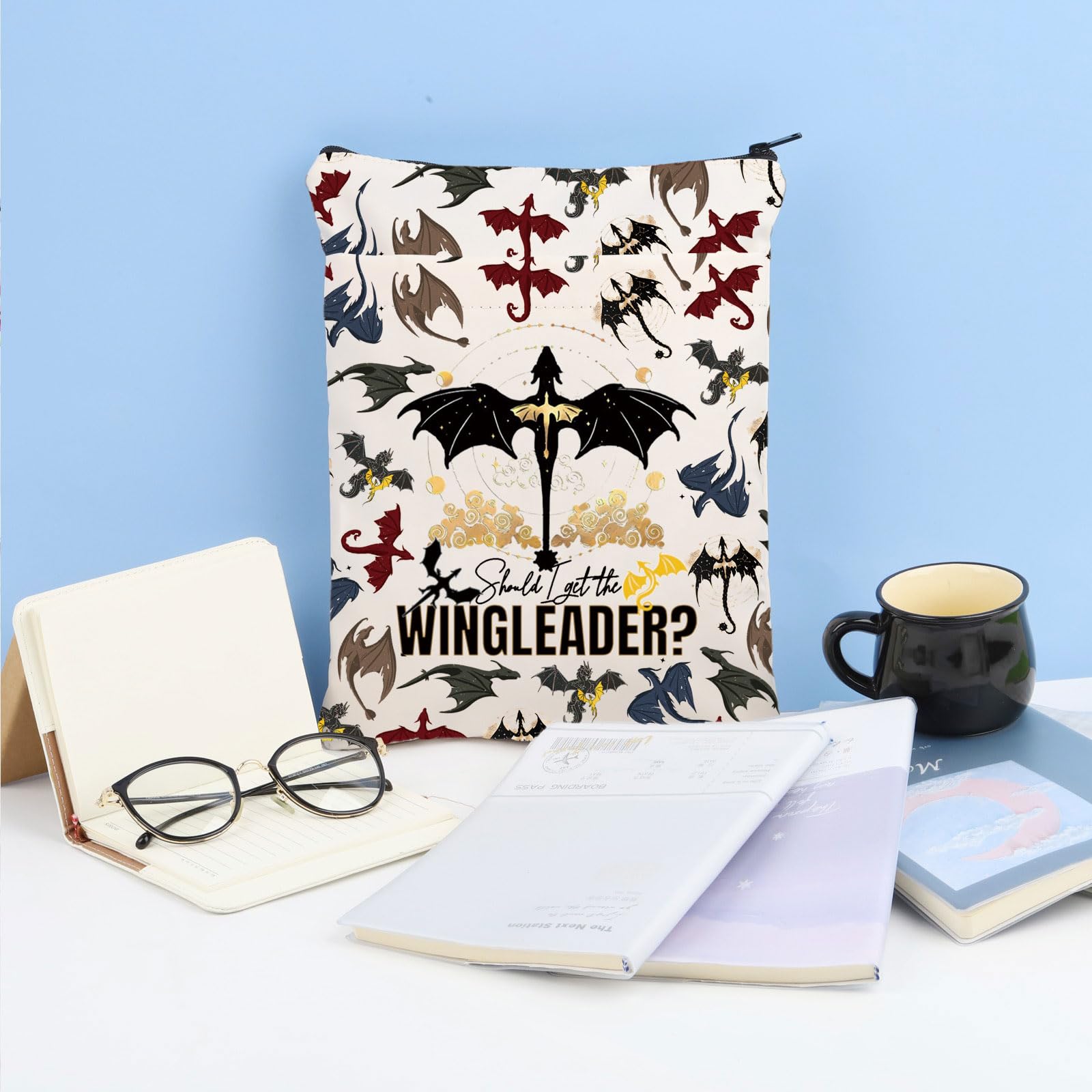 KEYCHIN 4th Wing Dragon Rider Book Cover Empyrean Bookish Gifts Should I Get The Wing Leader Book Covers Ya Fantasy Book Lover Gifts (Wing Leader-BS) - Image 4