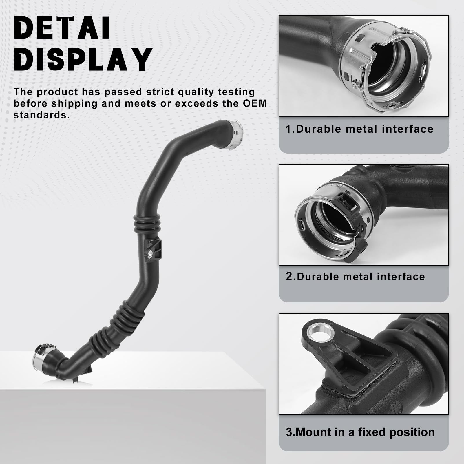 Tubo Flessibile Intercooler Turbo Compatibile Con Dokker Duster Lodgy Logan II Sandero II Captur I Clio Iv 1.5 Dci Tubo Flessibile Aria Turbocompressore Con Staffa Sensore 144604599R