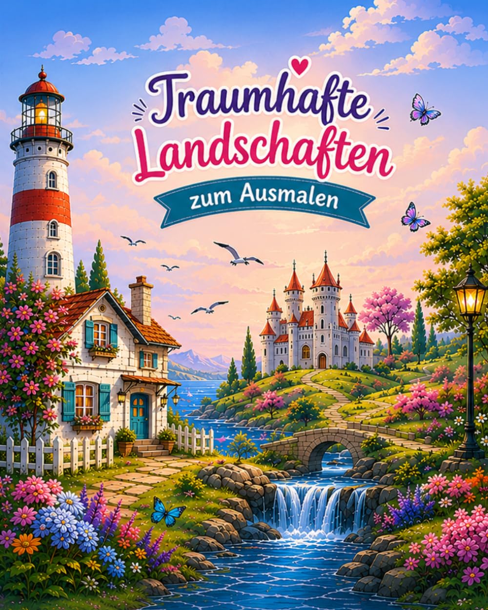 Traumhafte Landschaften zum Ausmalen – Eine Reise durch wunderschöne Orte: Liebevoll gestaltete Landschafts-Motive zum Entspannen, Ausmalen und Träumen – für kleine und große Naturfreunde
