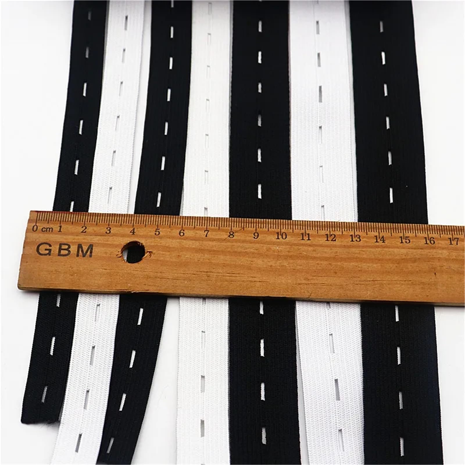 Elástico para coser 10 Uds 5M 18mm Color banda elástica plana blanco y negro 15-30mm perforado, pañal vestido de maternidad accesorios costura artesanal(Yellow 18mm 5m)