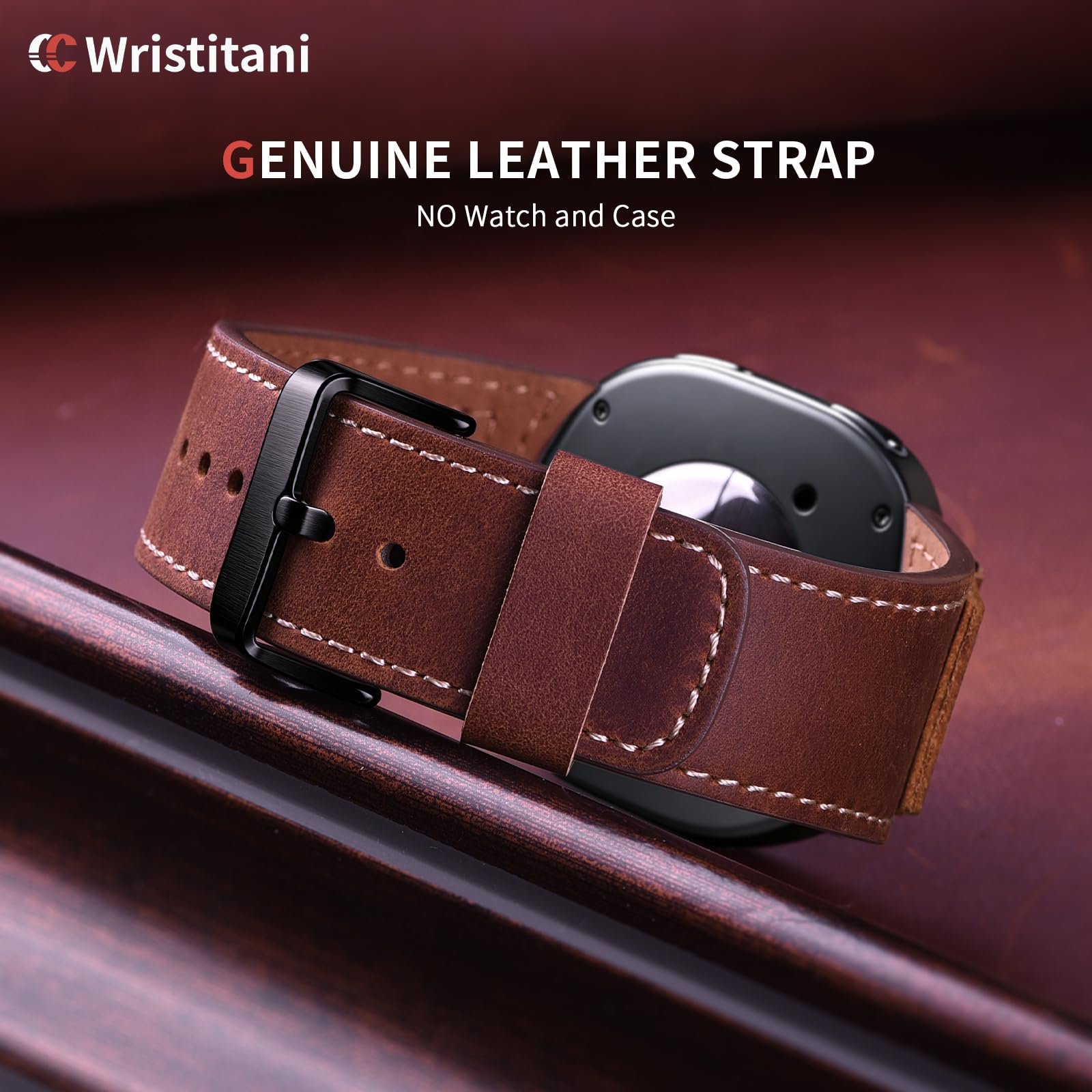 Wristitani Leather Strap for Samsung Galaxy Watch Ultra/9/8/7/6/5/4 — Amazon image 2