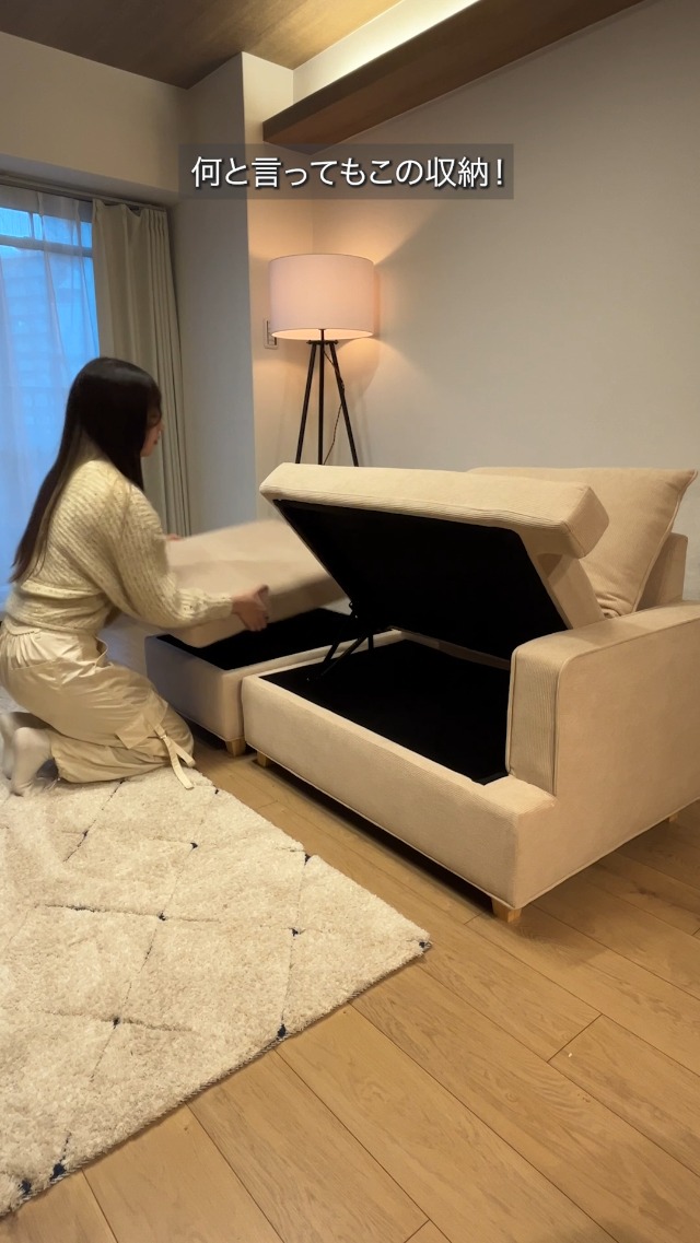 Amazon｜LOWYA ロウヤ ソファ 2人掛け 収納付き コンパクト ロー