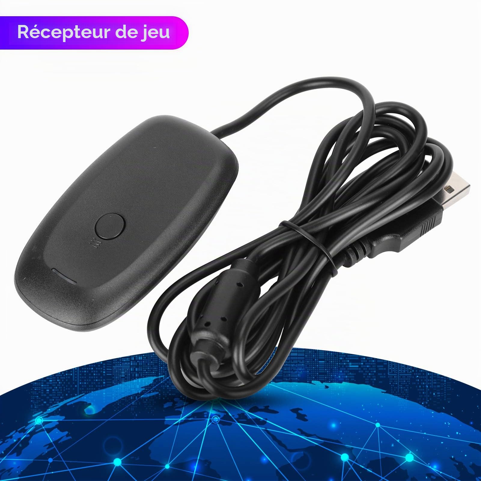 Console d'adaptateur de contrôleur de Jeu sans Fil pour récepteur PC pour Microsoft Xbox 360
