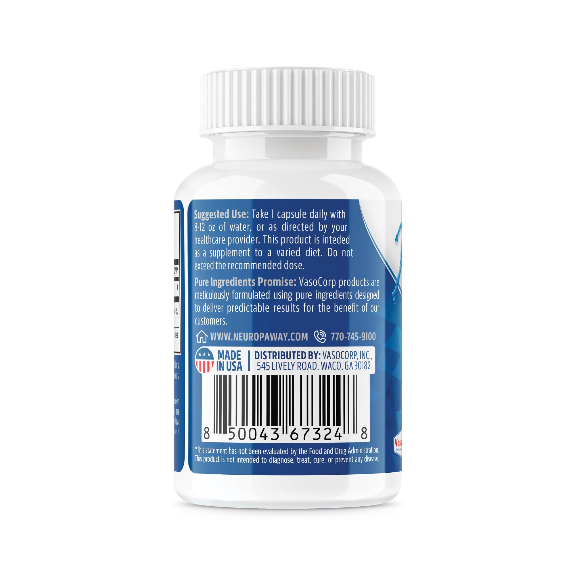 NeuropAWAY Elements Acetyl L-Carnitine 500mg 60ct Capsules (60 500mg Capsules Per Bottle) Veggie Caps Third Party Tested Made in USA — Amazon image 6