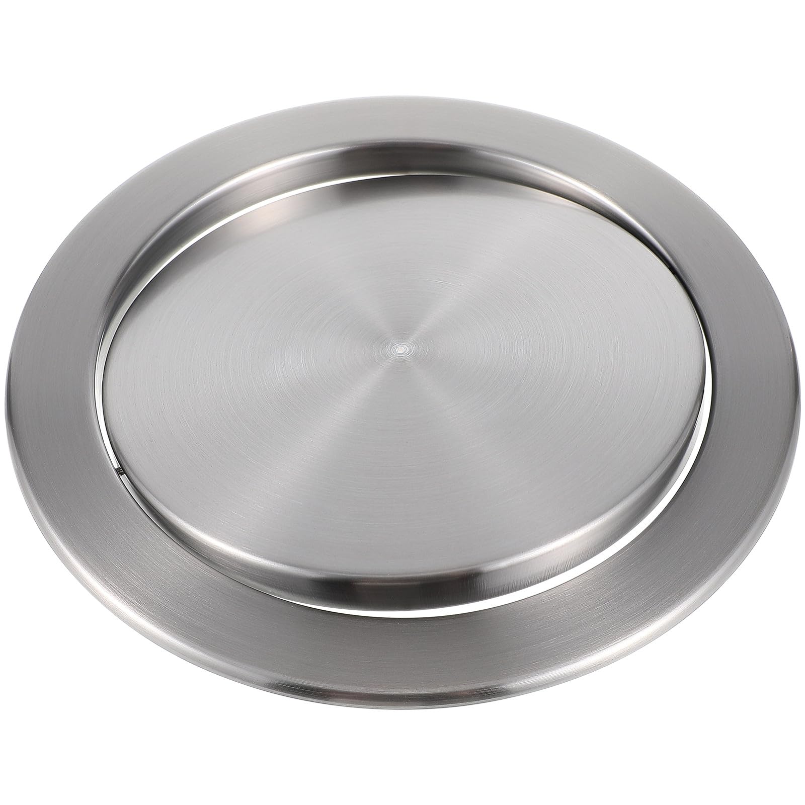 Tapa de Basura Empotrada de Acero Inoxidable 430, Diámetro 22-26 Cm, Solapa Abatible para Encimera de Cocina y Baño, Cubierta Resistente y Funcional para Cubo de Basura