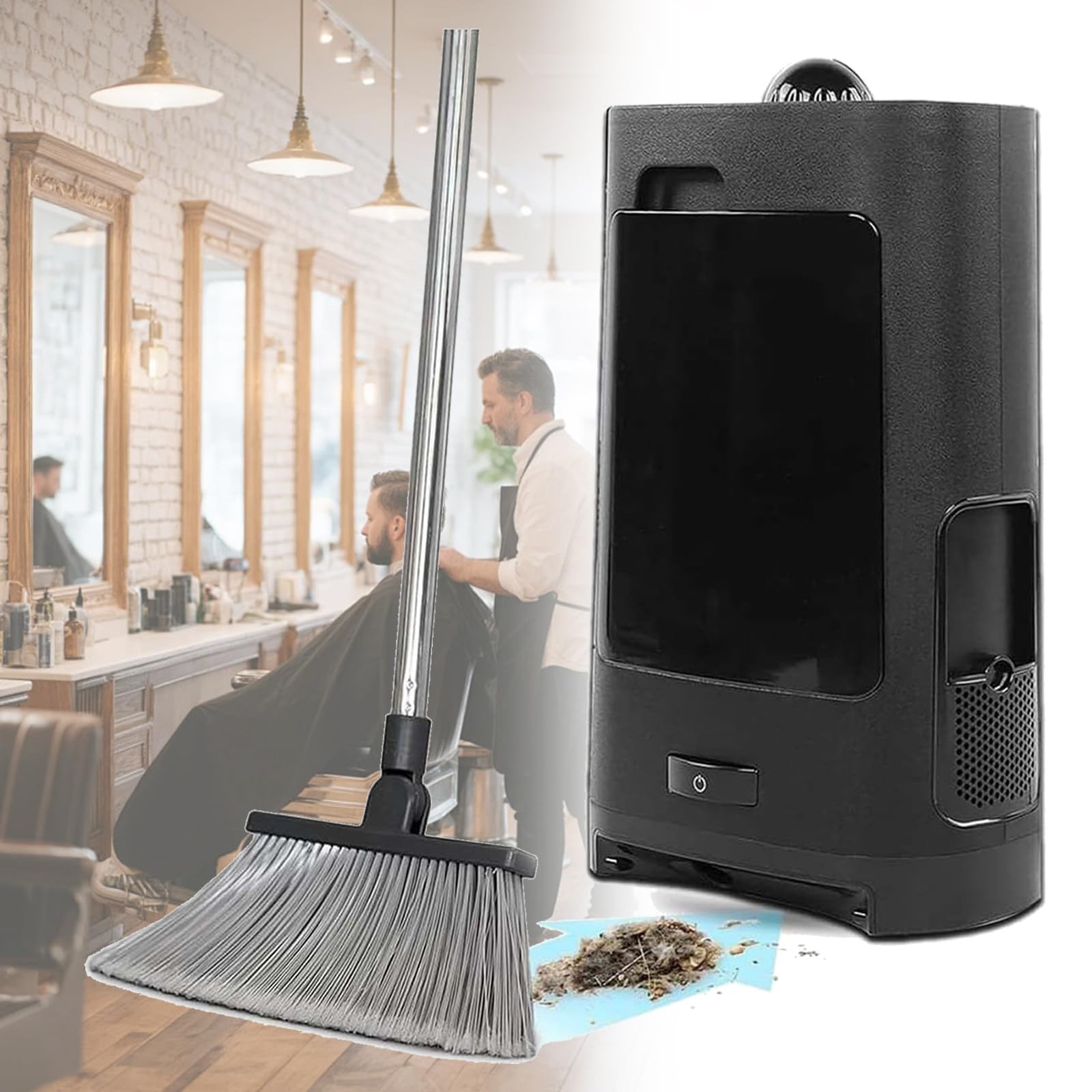 BeoyNot 1200W Touchless Vacuum Automatic Dustpan for Pet Hair, Infrared Sensor & Full-Dust Indicator, Corded Canister Vacuum for Sweeping Salon Home Pet Kitchen Dust Debris Hair