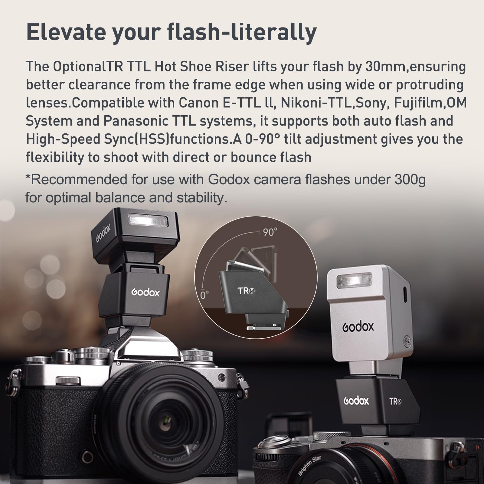 Godox IT20 S IT20S TTL Mini lampa błyskowa do aparatów Sony, 700 błysków, czas ładowania 1,5 s, 6 poziomów (moc 1/32-1/1), dyfuzor magnetyczny i filtr, wbudowana bateria litowa