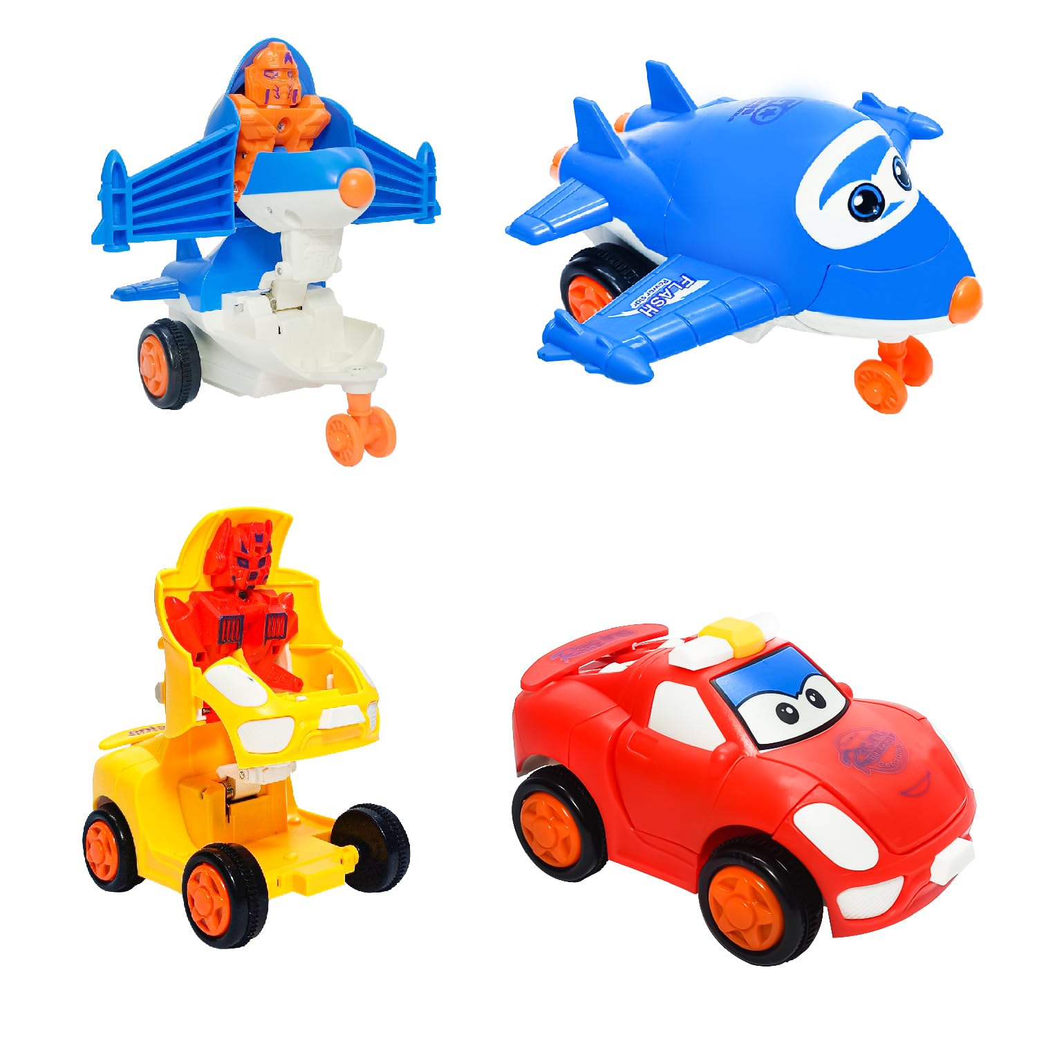 K.V. Toys Push & Go Robot Vehicle | Easy Button Transform | 360 Stunt Moves | Friction Racing Airplane and Car for Kids, Ages 3+ (2 Models - Car & Aeroplane) (B007C4FGNS) Amazon Price History, Amazon Price Tracker
