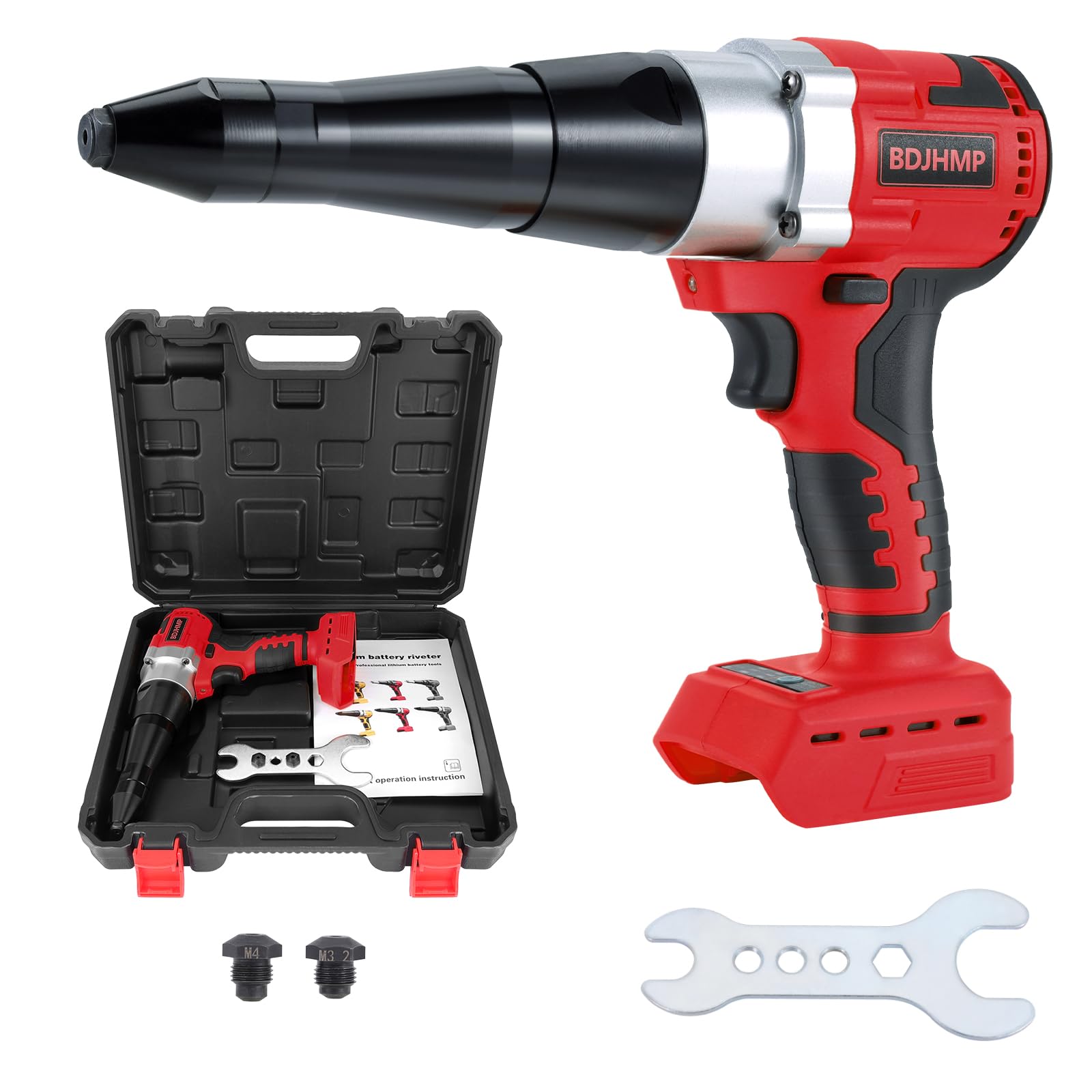 Pistola remachadora inalámbrica para batería Milwaukee M18 de 18 V (solo herramienta), pistola remachadora automática eléctrica sin escobillas, para remaches de 1/8 pulgadas, 5/32 pulgadas, 3/16