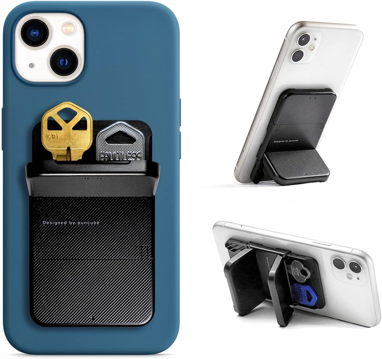 PUNCUBE Compact Key Holder for Keychain Ridge key case for phone sleeve Smart Key