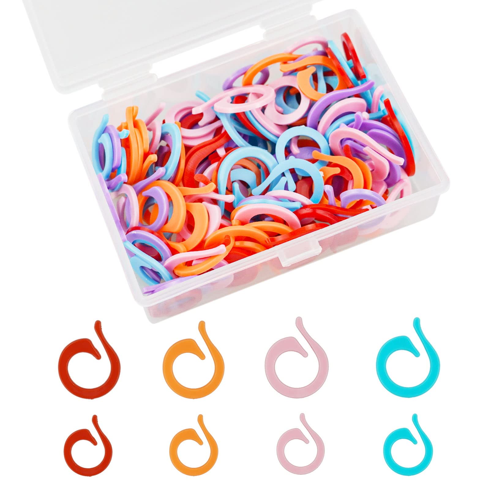 Marcatori Per Punti Uncinetto E Maglia - 60 Pezzi In 10 Colori, Con Contatore E Scatola Portatutto
