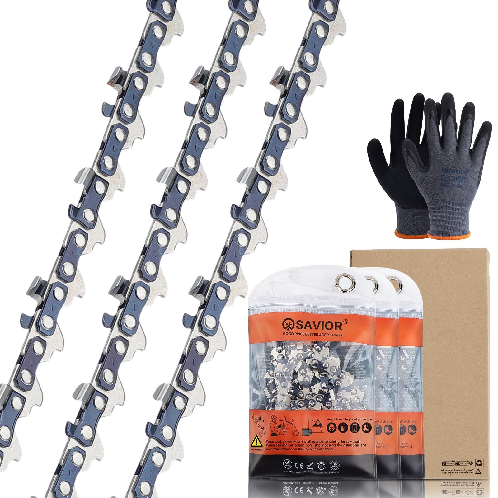 Amazon.com: Savior 71PM3-64 12 Inch Pole Saw Chain, 1/4